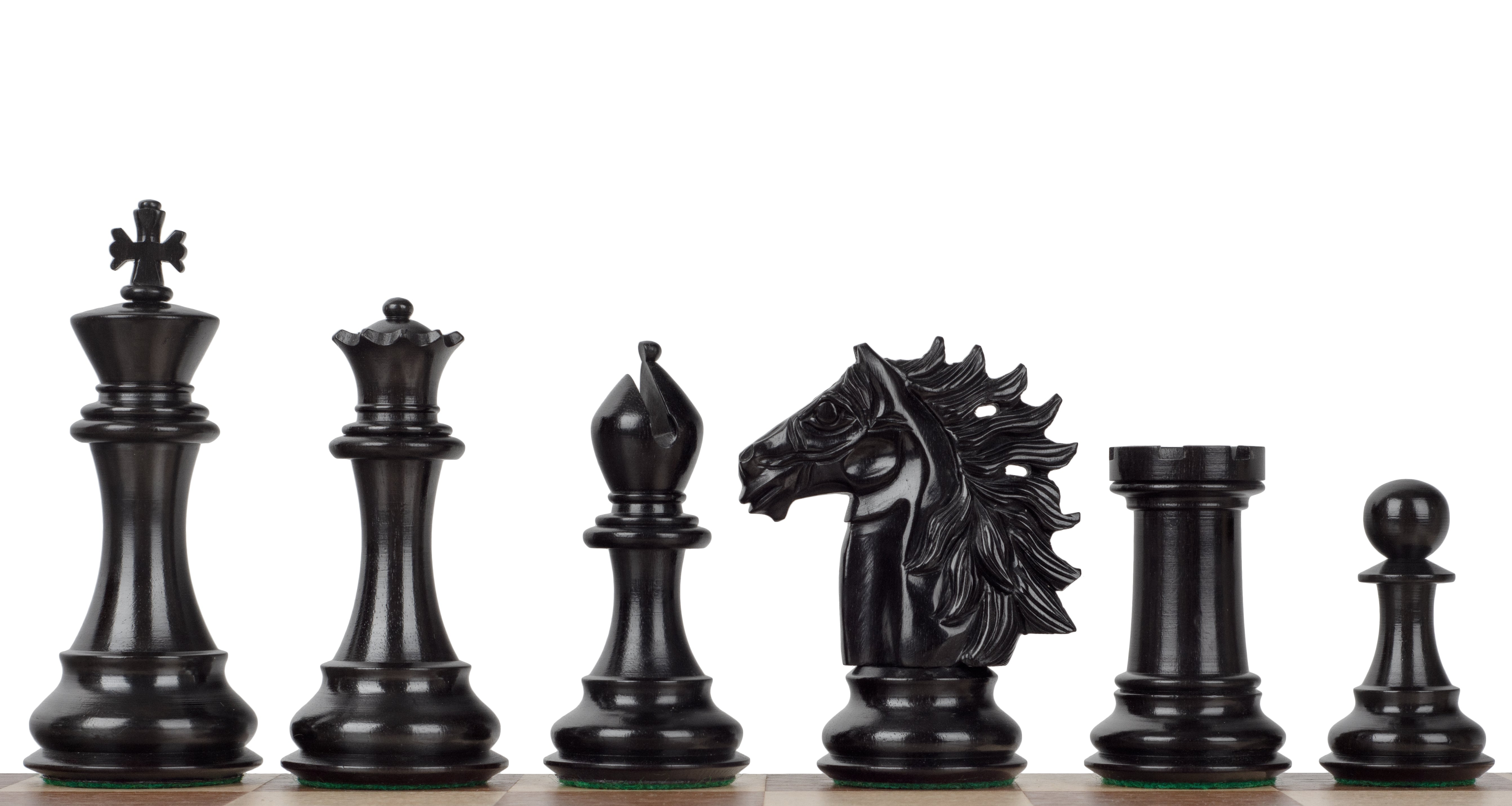 BAGGIO EBONY chess pieces 4'' - f67297c41d165dba8a1eab10213639d6