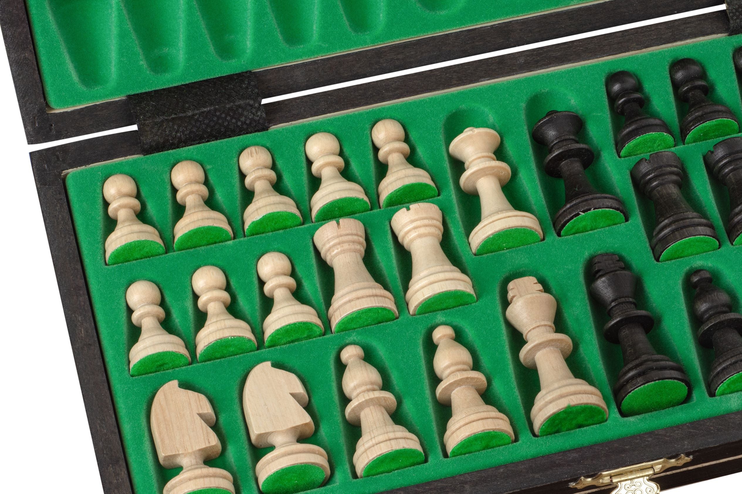 Black Wooden Magnetic Chess Set (27 cm) - Black Wooden Magnetic Chess Set (27 cm)
