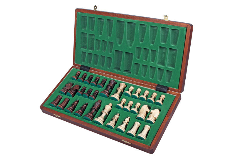 JUPITER" No. 4 Tournament Wooden Chess Set (42x42cm) burned and weighted - JUPITER" No. 4 Tournament Wooden Chess Set (42x42cm) burned and weighted