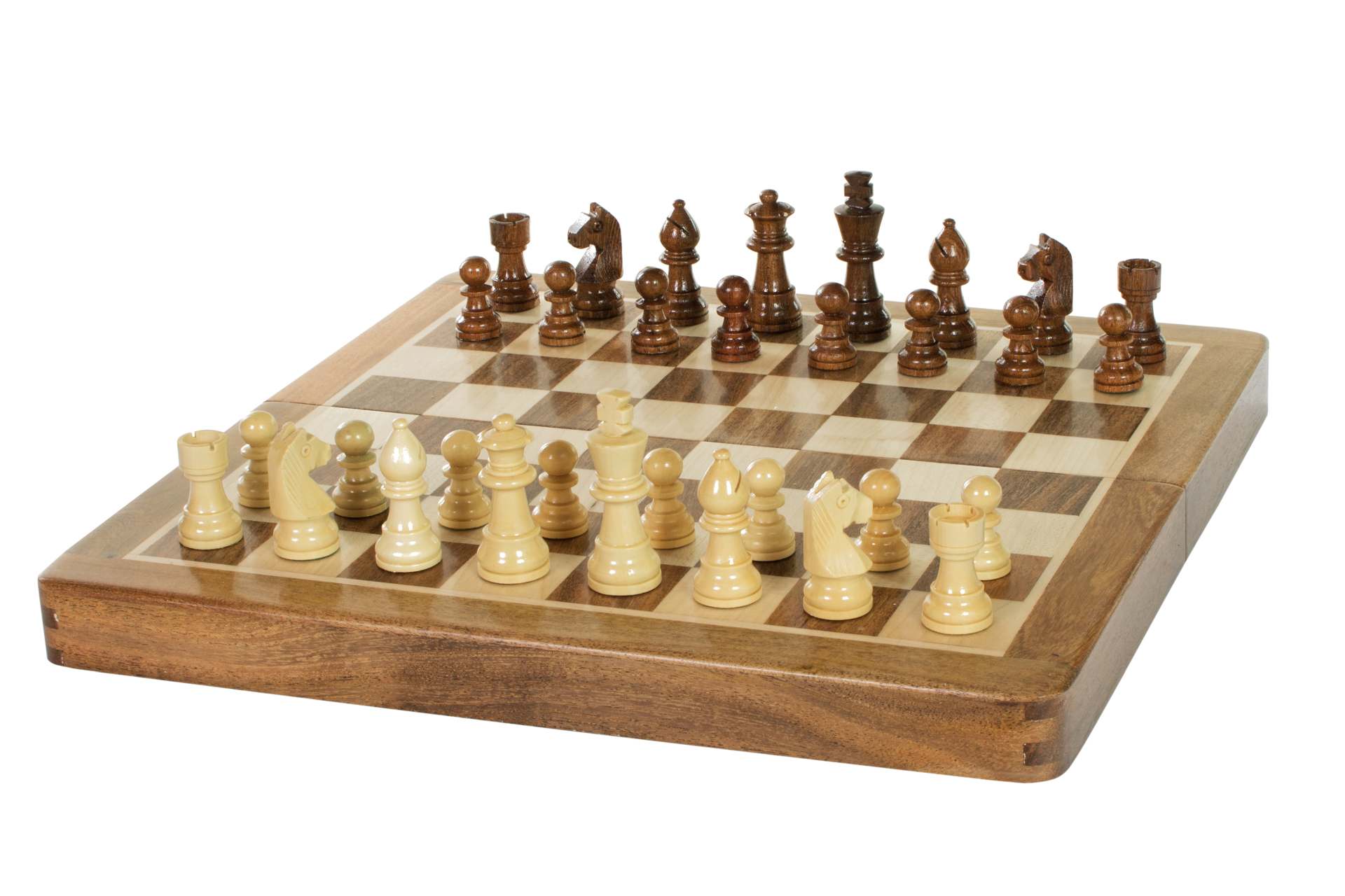 Wooden Magnetic Chess set with 30 cm inlaid chessboard - Wooden Magnetic Chess set with 30 cm inlaid chessboard