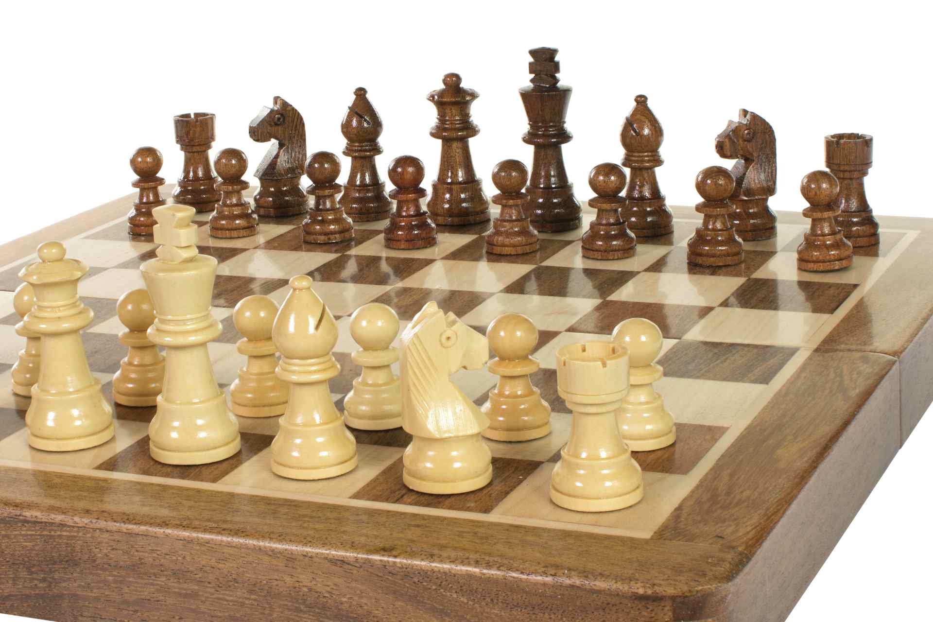 Wooden Magnetic Chess set with 30 cm inlaid chessboard - Wooden Magnetic Chess set with 30 cm inlaid chessboard