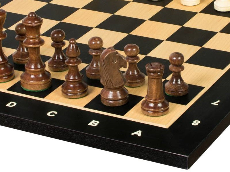 Tournament chess set No. 4 - 40 mm chessboard + Sunrise Staunton 78 mm pieces - 45d83462f3f69b287246a45d18812ad1