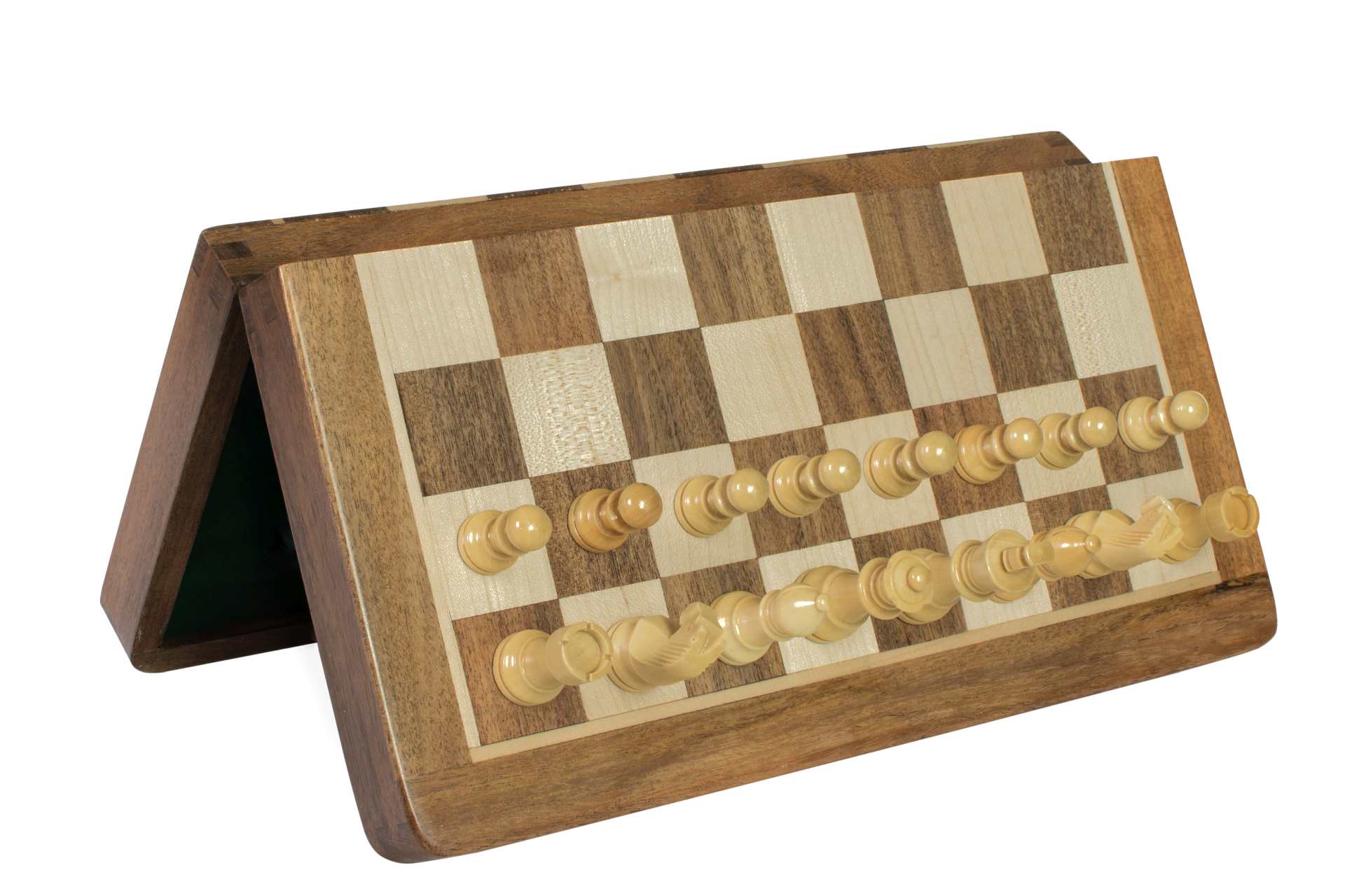 Wooden Magnetic Chess set with 30 cm inlaid chessboard - Wooden Magnetic Chess set with 30 cm inlaid chessboard