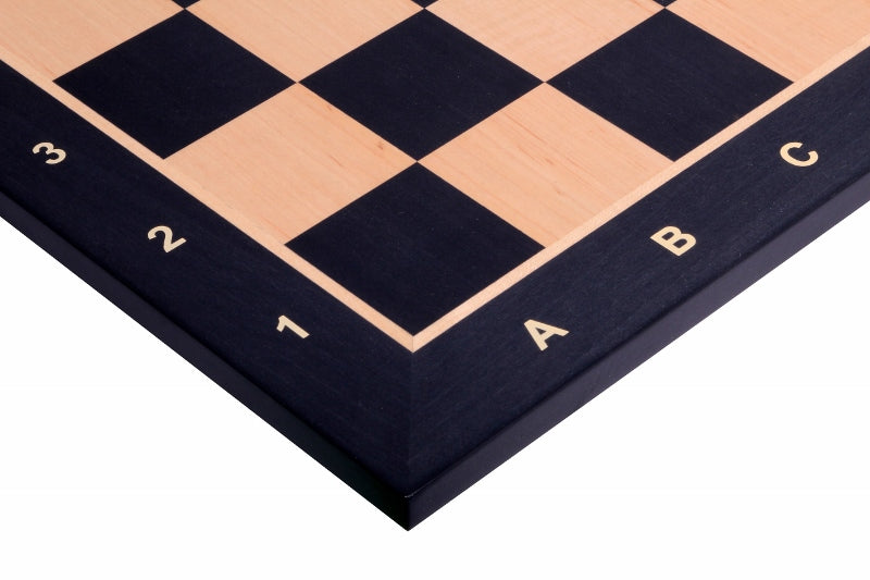 No6 Black Chessboard+ 3.75" German Ebonised pieces - No6 Black Chessboard+ 3.75" German Ebonised pieces