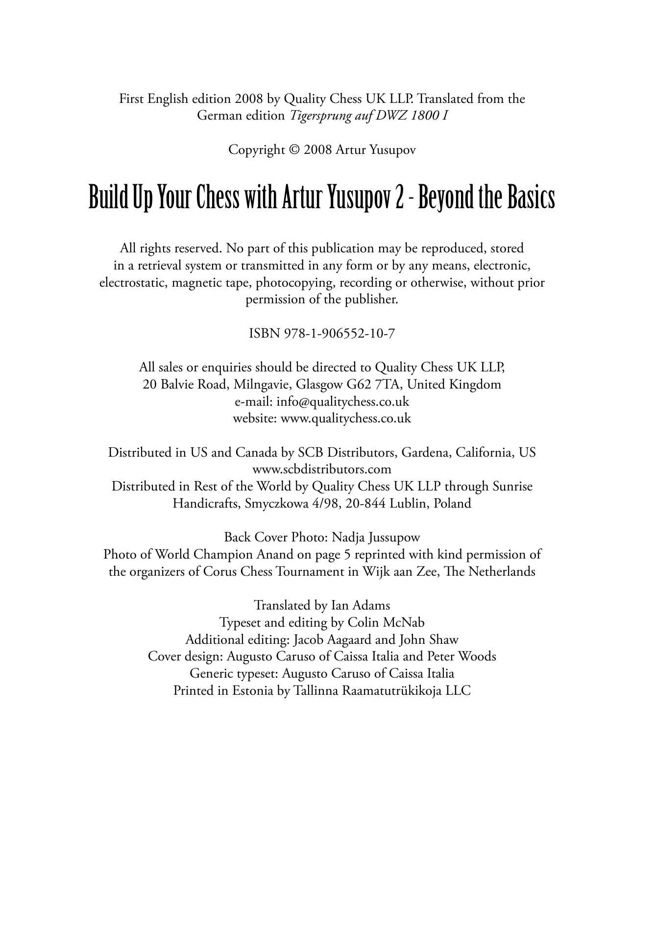 «Build up your Chess 2», de Artur Yusupov (tapa dura) - «Build up your Chess 2», de Artur Yusupov (tapa dura)