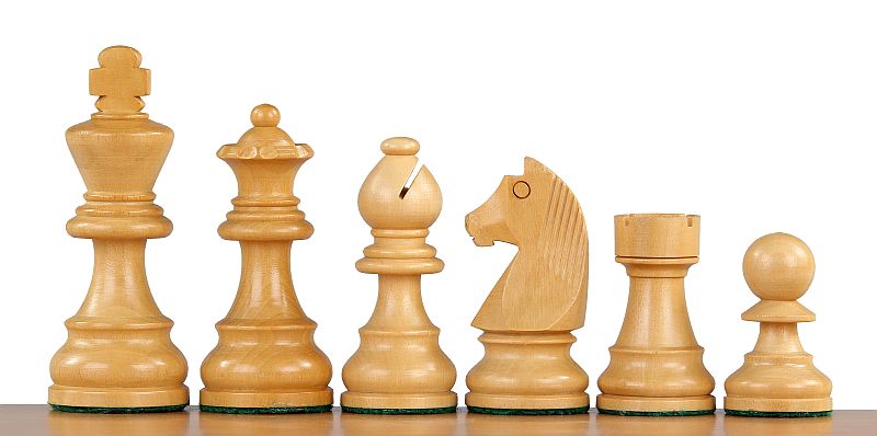 German Staunton Acacia/Boxwood chess pieces 3'' - German Staunton Acacia/Boxwood chess pieces 3''