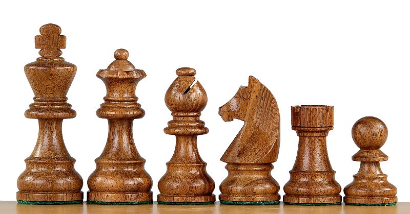 German Staunton Acacia/Boxwood chess pieces 3'' - German Staunton Acacia/Boxwood chess pieces 3''