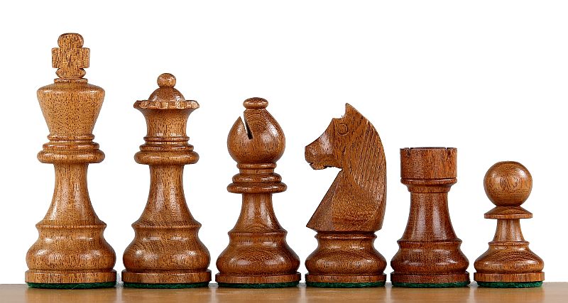 Tournament chess set No. 6 - 58mm board + German Knight 3.75" pieces - Tournament chess set No. 6 - 58mm board + German Knight 3.75" pieces