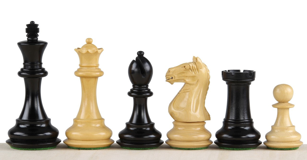 Oxford Ebonised 4" chess pieces - e43ea71727a9fbbe316cfa764f20c764