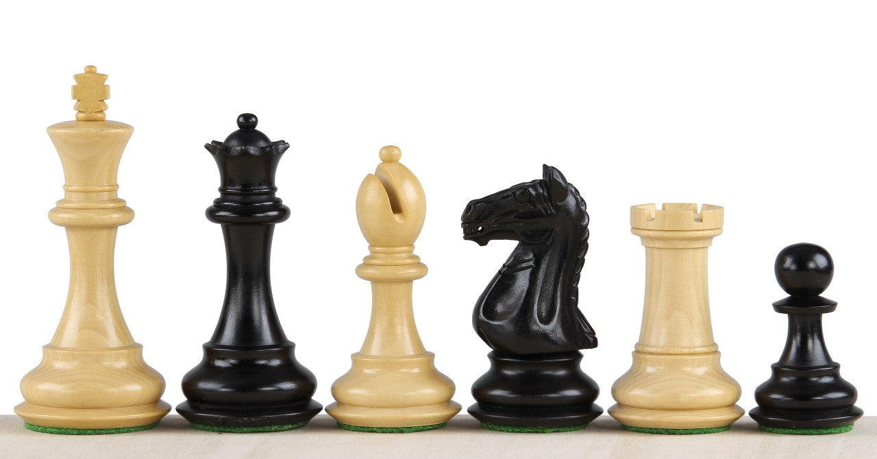 Oxford Ebonised 4" chess pieces - 5079510106b8eed36763cf3be5377c8c