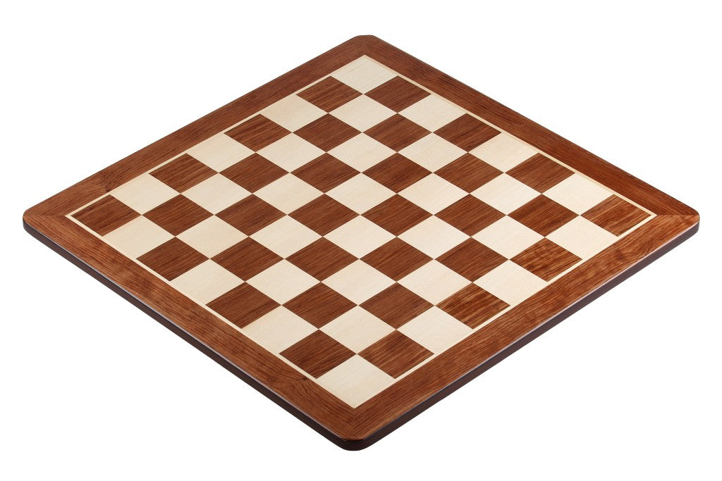 Chess board no. 4+ (without description) paduk/ maple (marquetry) - round corners - Chess board no. 4+ (without description) paduk/ maple (marquetry) - round corners