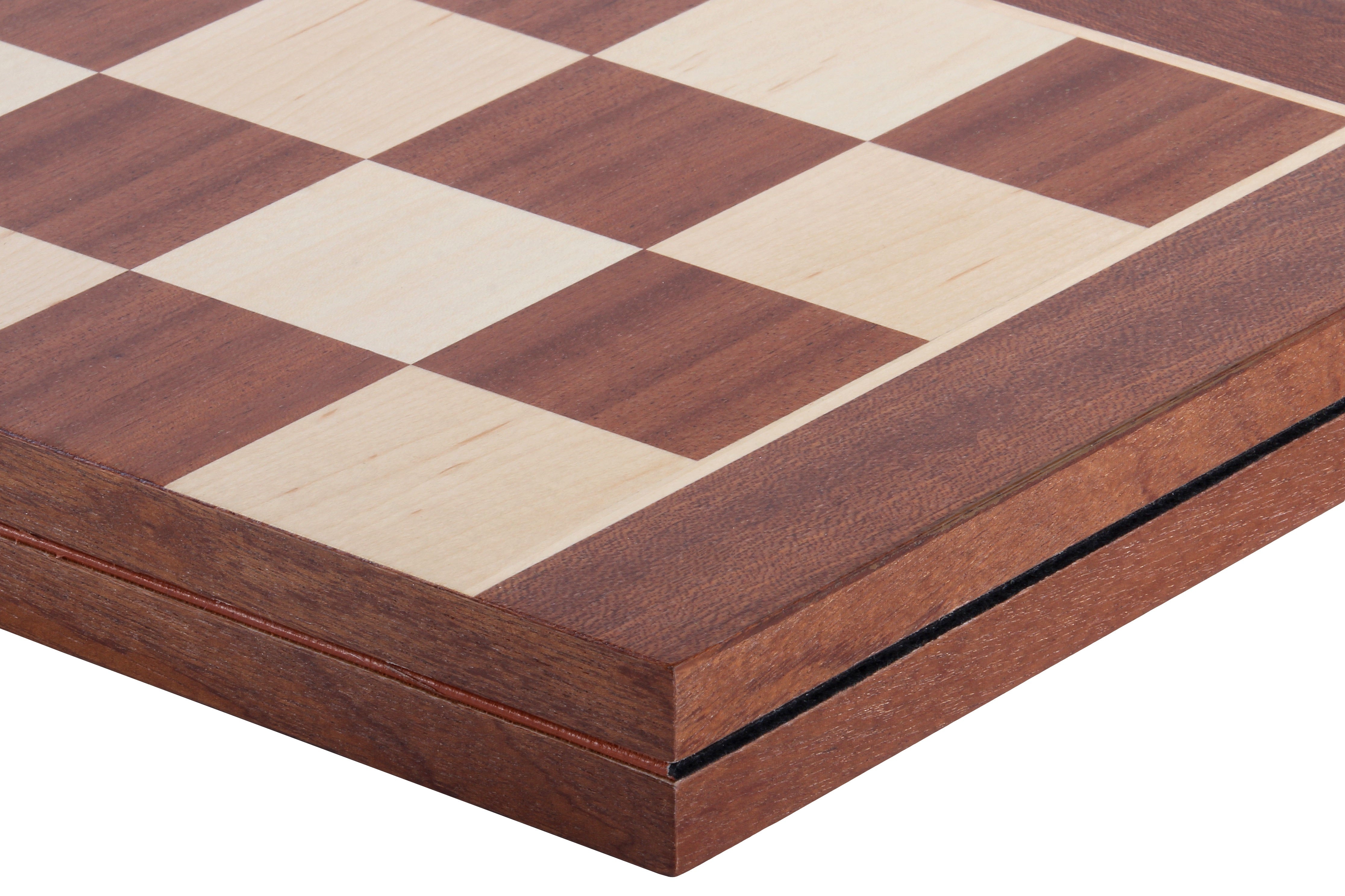 Folding chessboard No. 6 (without description) mahogany/ maple (marquetry) - Folding chessboard No. 6 (without description) mahogany/ maple (marquetry)