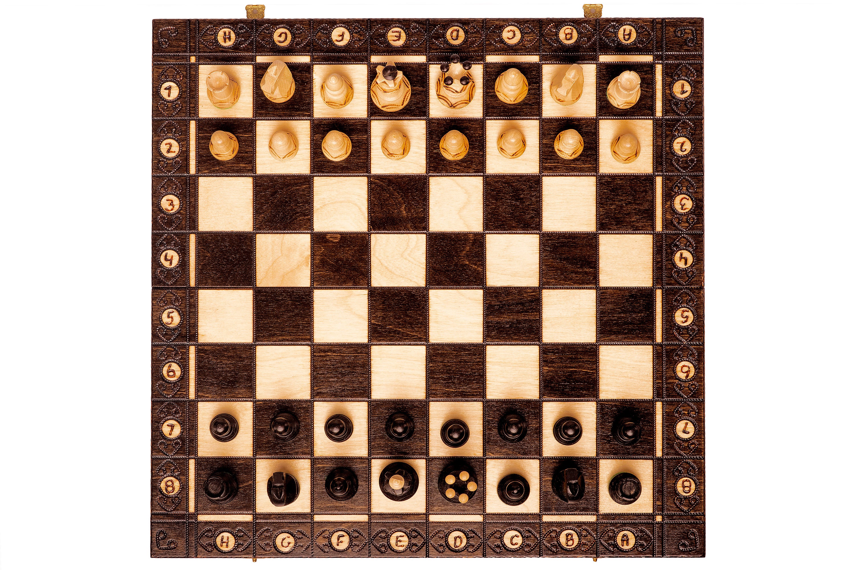 Large carved SENATOR CHESS SET (42x42cm) – black - Large carved SENATOR CHESS SET (42x42cm) – black