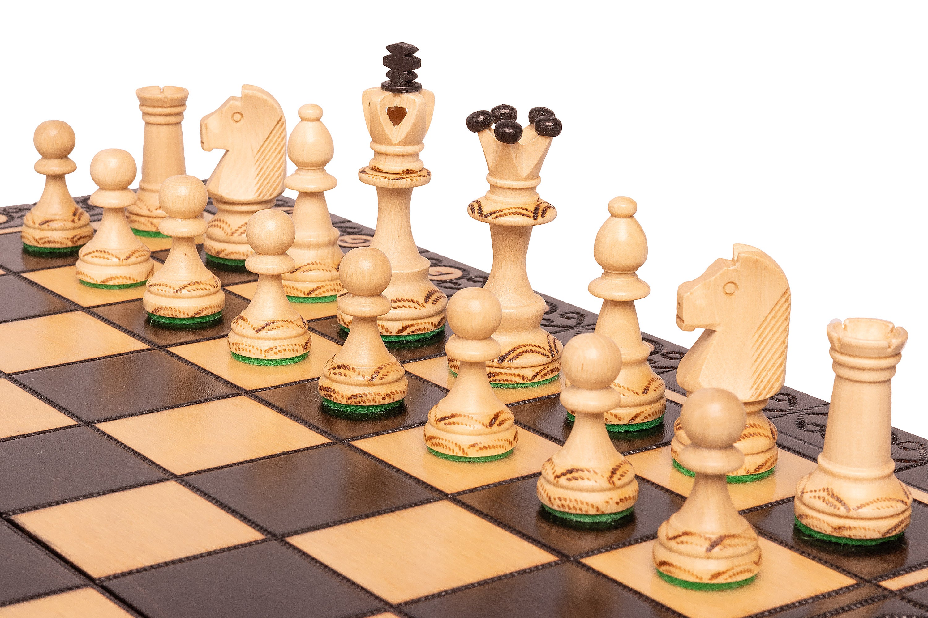 Large carved SENATOR CHESS SET (42x42cm) – black - Large carved SENATOR CHESS SET (42x42cm) – black