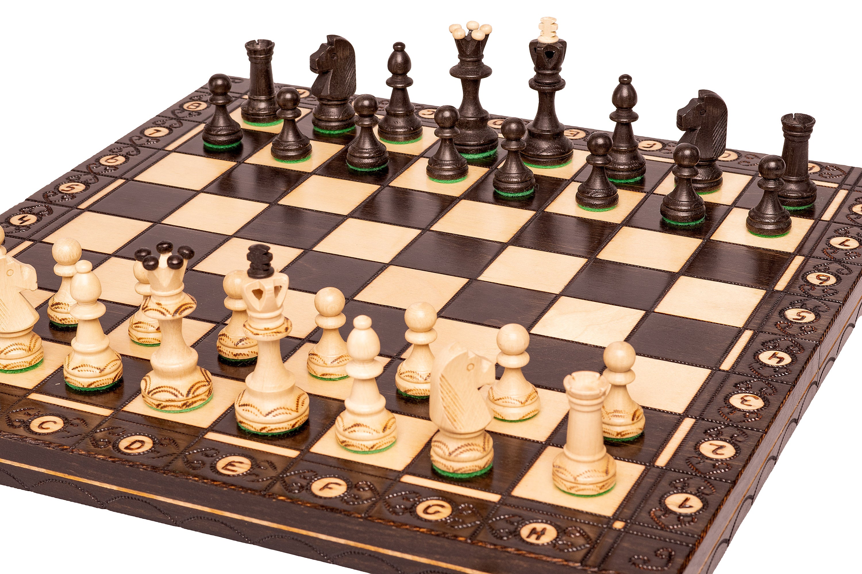 Large carved SENATOR CHESS SET (42x42cm) – black - Large carved SENATOR CHESS SET (42x42cm) – black
