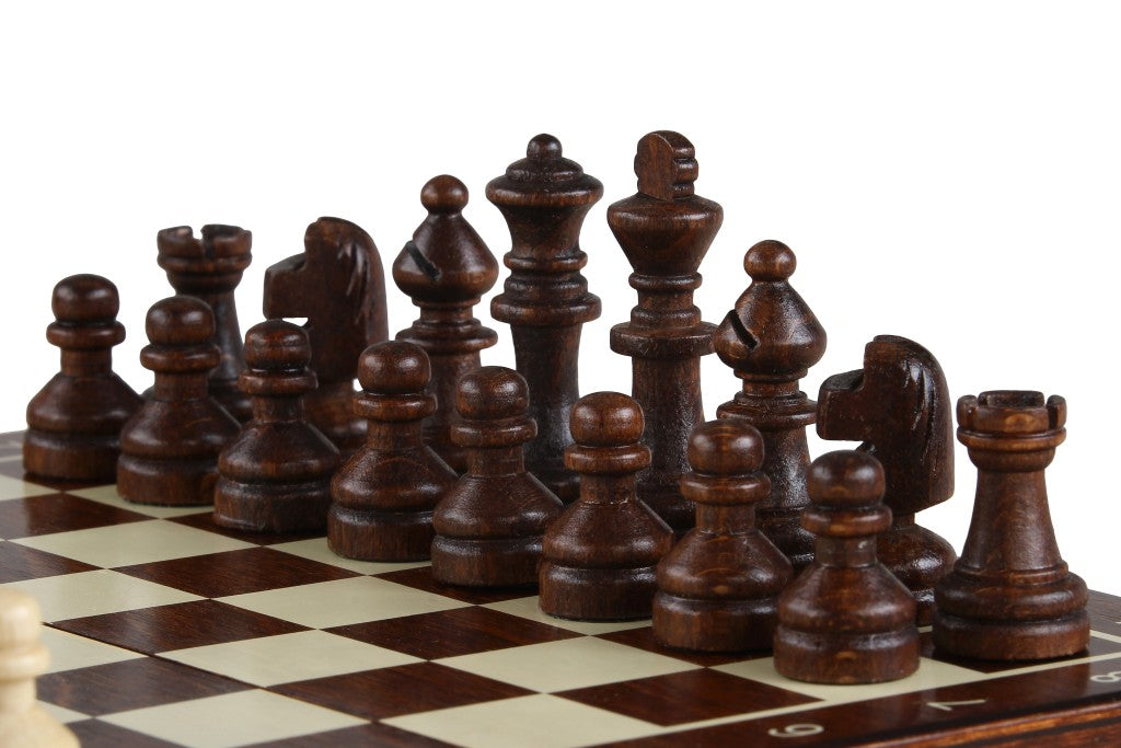 Wooden School Chess Mini - brown - Wooden School Chess Mini - brown