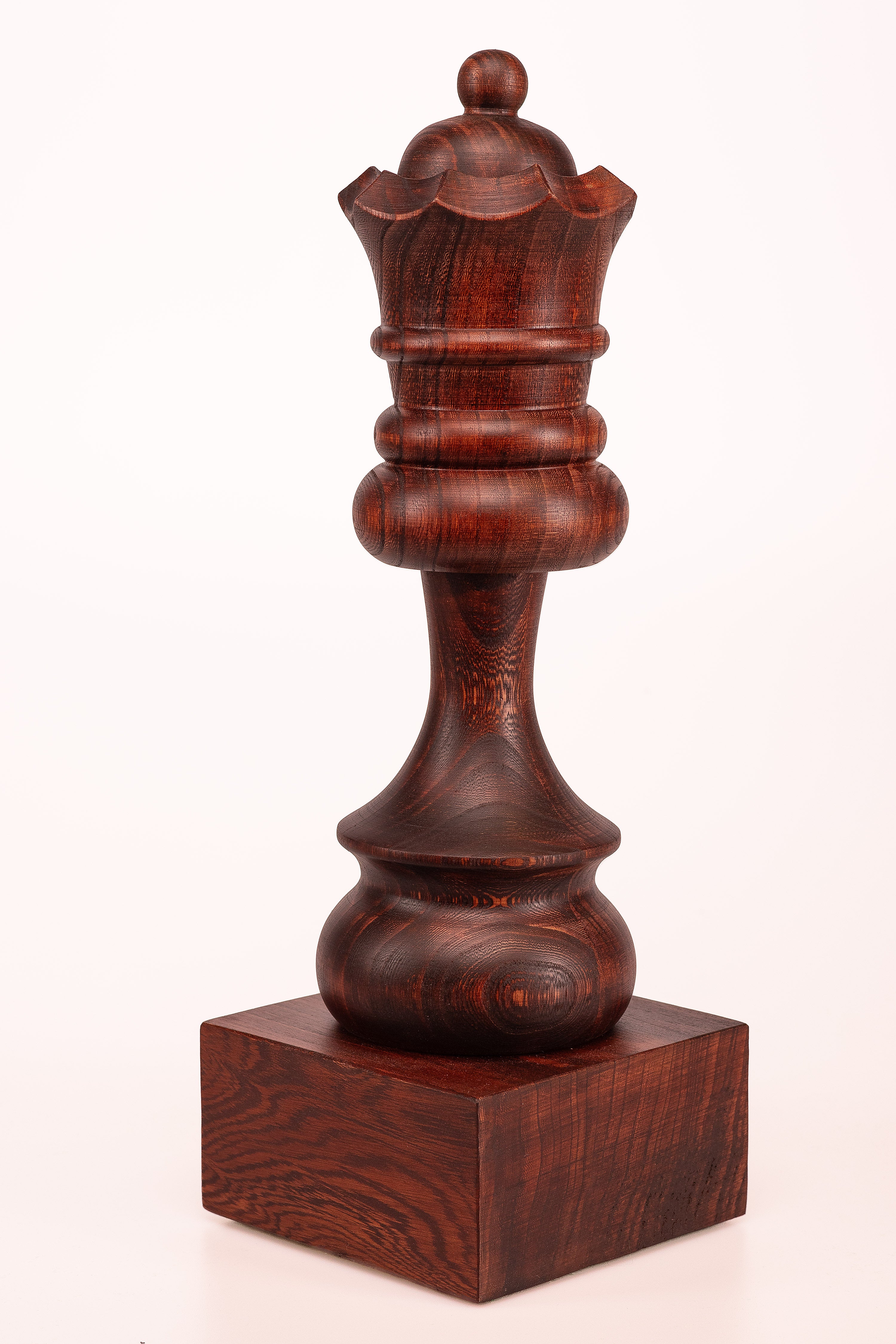 Wooden Chess Trophie - Black Queen - Wooden Chess Trophie - Black Queen