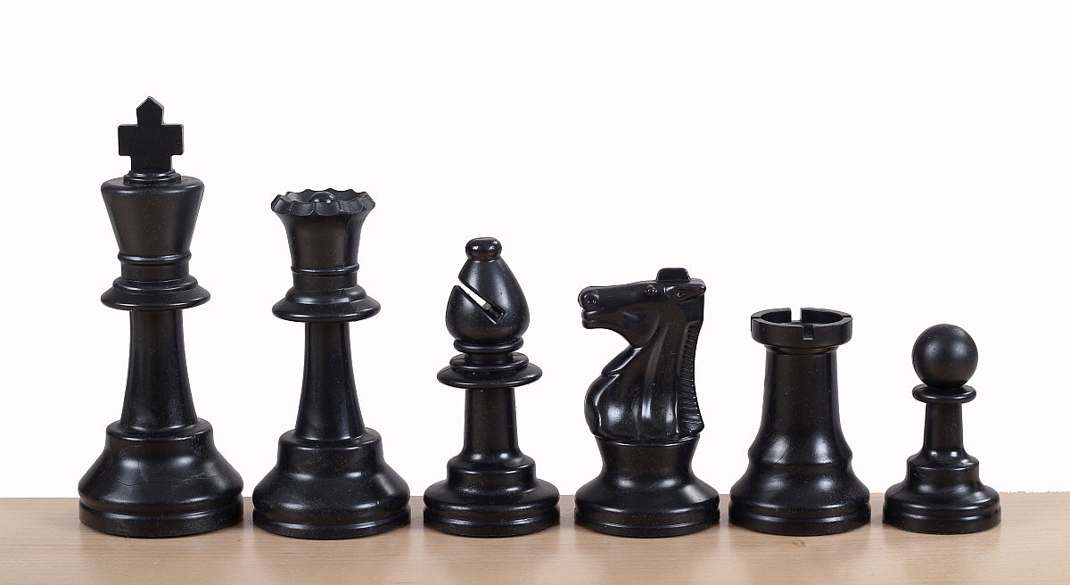 Staunton no 6 (3,75'') plastic chess pieces, unweighted - Staunton no 6 (3,75'') plastic chess pieces, unweighted