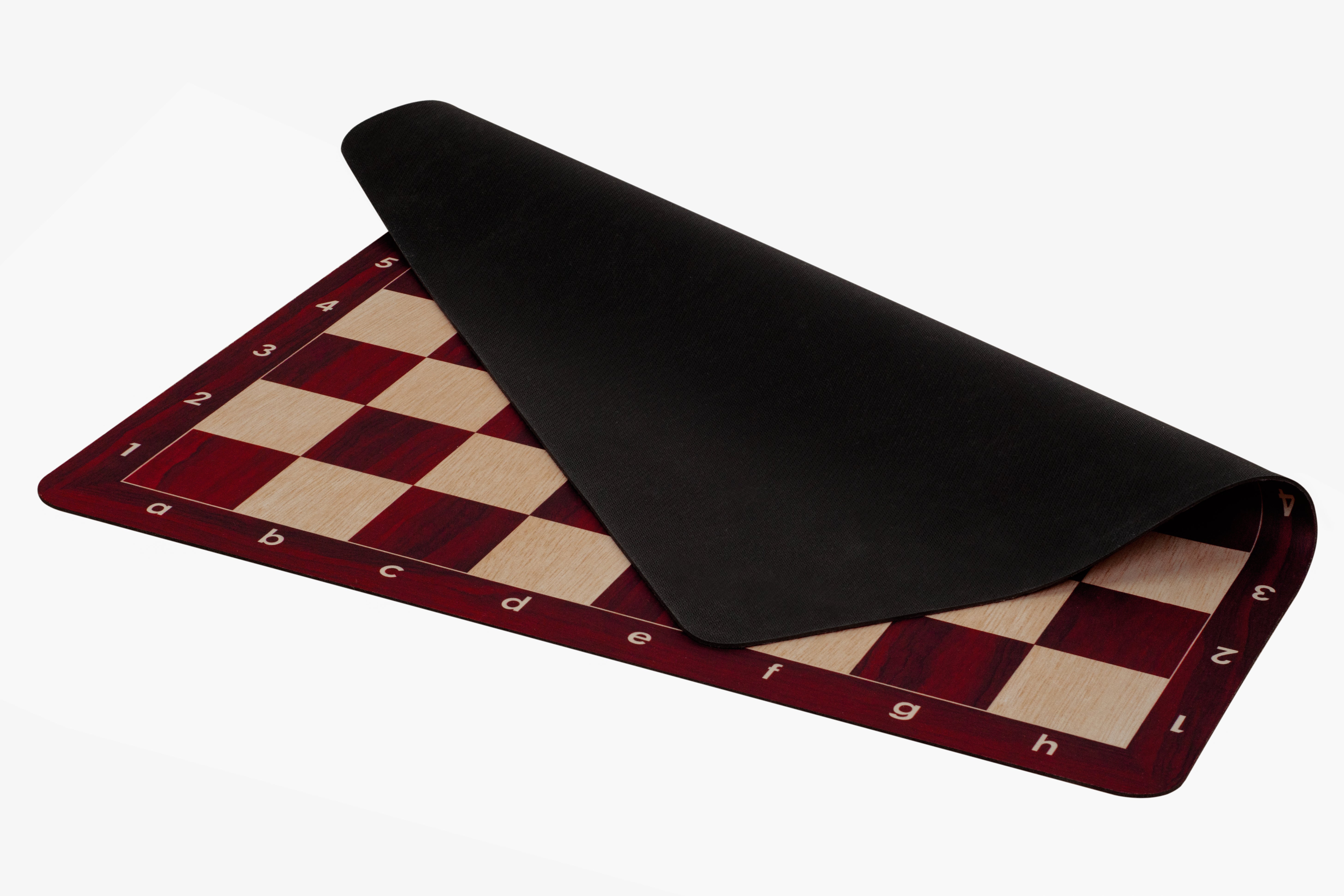 Roll-up chessboard no. 6 (51 cm), non-slip MAHOGANY bottom - Roll-up chessboard no. 6 (51 cm), non-slip MAHOGANY bottom