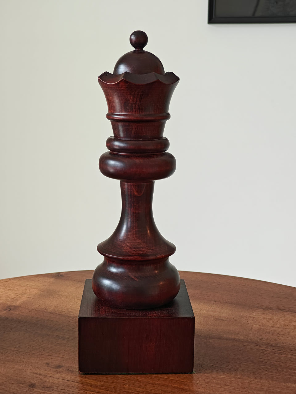 Wooden Chess Trophie - Black Queen - Wooden Chess Trophie - Black Queen