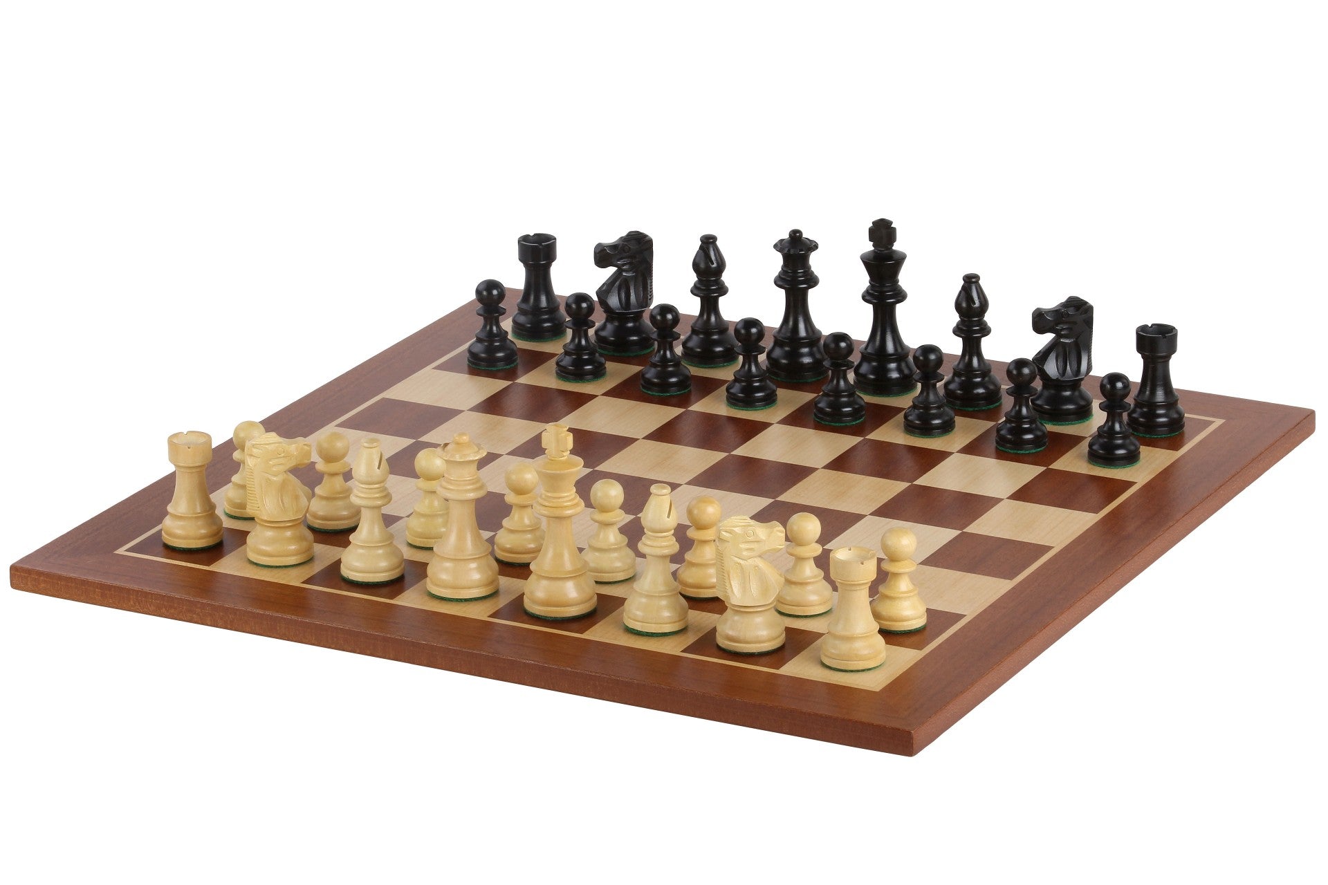 No5 Sapele Chessboard+ 3.5" French Ebonised pieces - 47ad51eba237ee29408a88de8a9dad2b