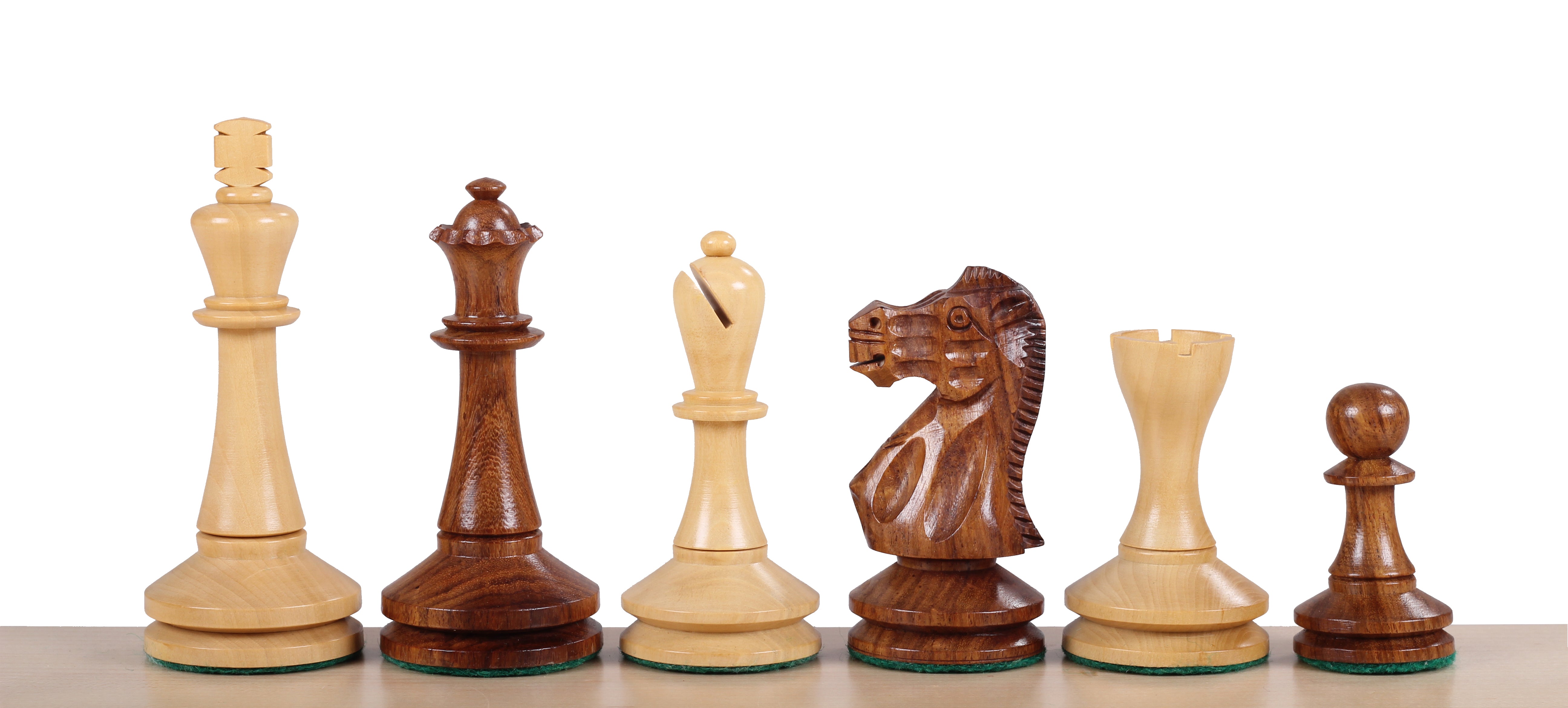 Blackmore Acacia/Boxwood 4" chess pieces - Blackmore Acacia/Boxwood 4" chess pieces