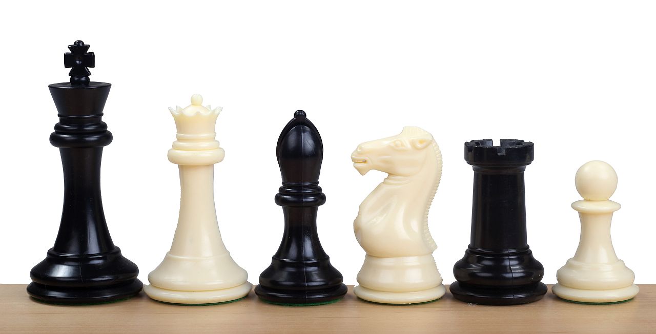 Chess Pieces Plastic 4"(102mm) weighted - Chess Pieces Plastic 4"(102mm) weighted