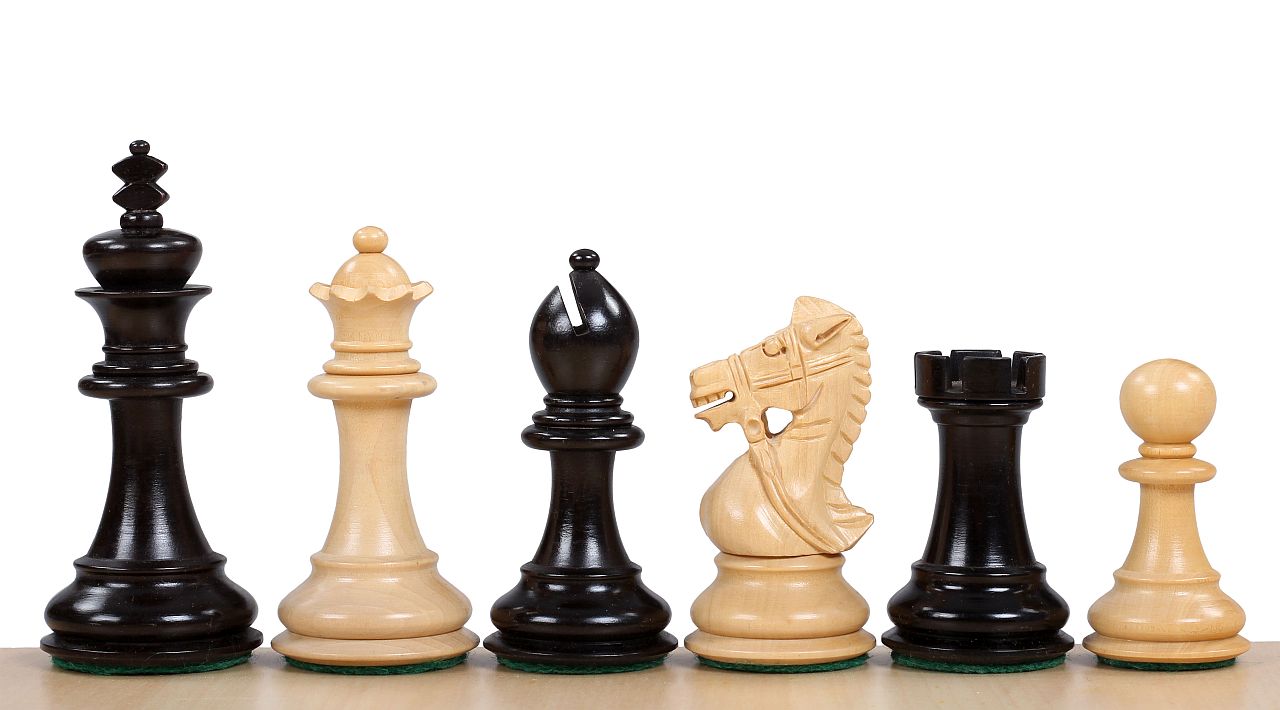 Kings Bridal Ebonised 3,5'' chess pieces - Kings Bridal Ebonised 3,5'' chess pieces
