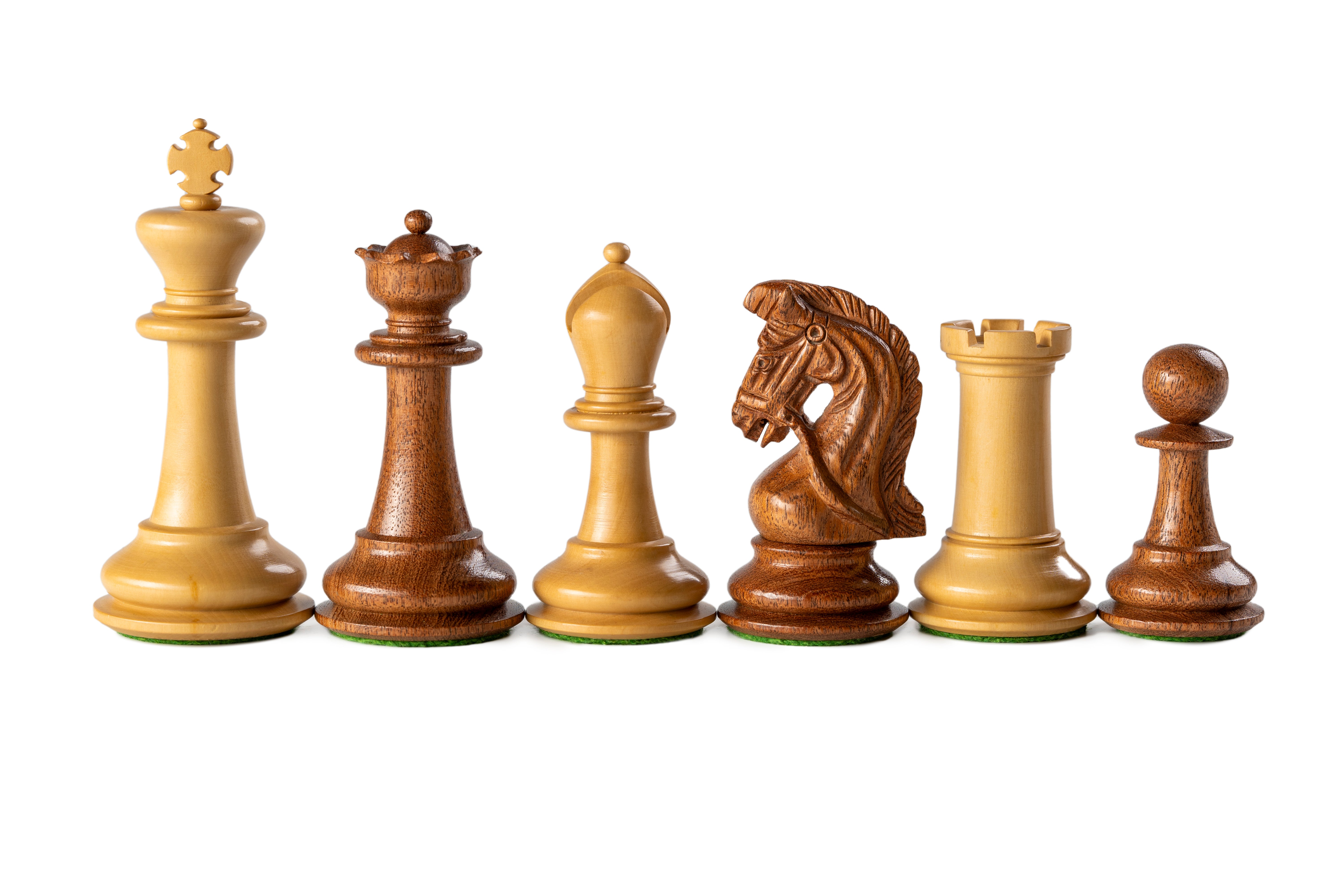 Sultan Acacia/Boxwood 3,75" chess pieces - Sultan Acacia/Boxwood 3,75" chess pieces
