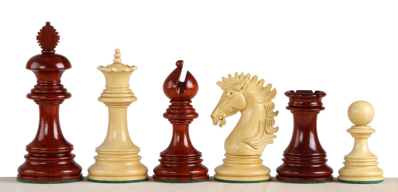 Chess pieces Sunrise Redwood 3,75 inch king height - Chess pieces Sunrise Redwood 3,75 inch king height
