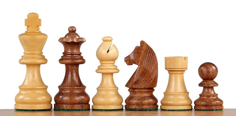 German Staunton Acacia/Boxwood chess pieces 3'' - German Staunton Acacia/Boxwood chess pieces 3''