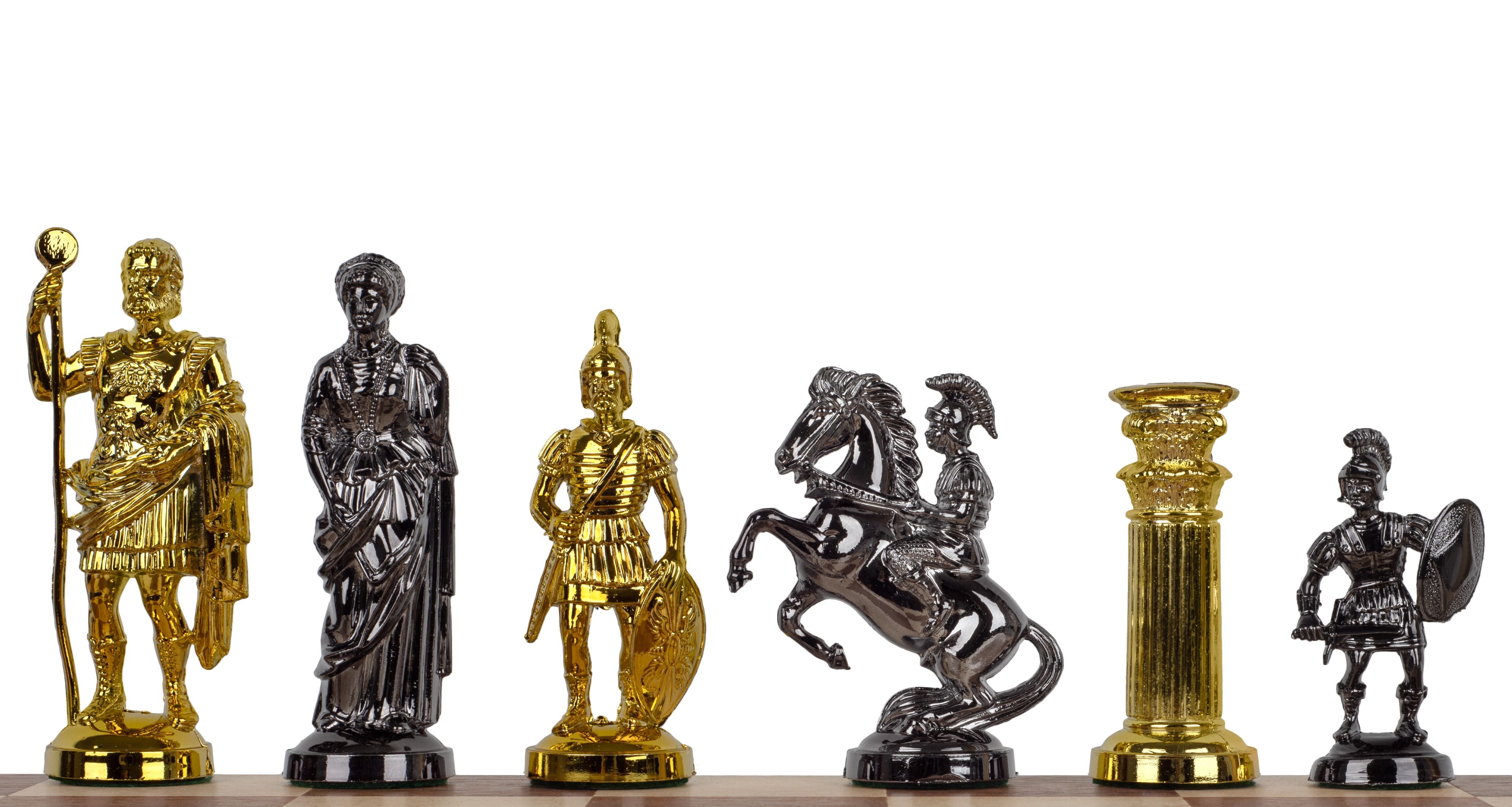 Metallized chess pieces stylized as the Roman Empire, loaded with metal (king 98 mm) - Metallized chess pieces stylized as the Roman Empire, loaded with metal (king 98 mm)