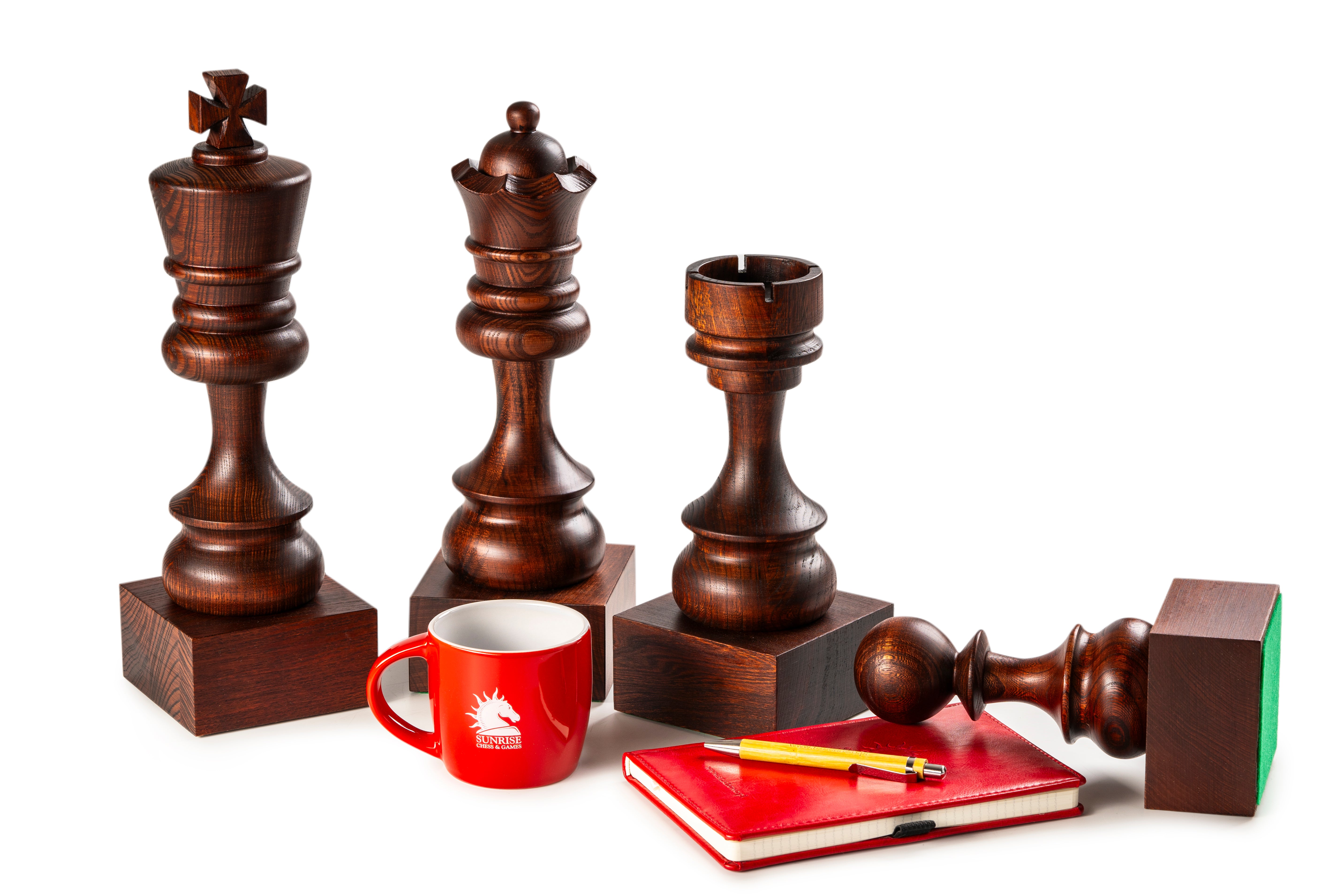 Wooden Chess Trophie - Black Queen - Wooden Chess Trophie - Black Queen