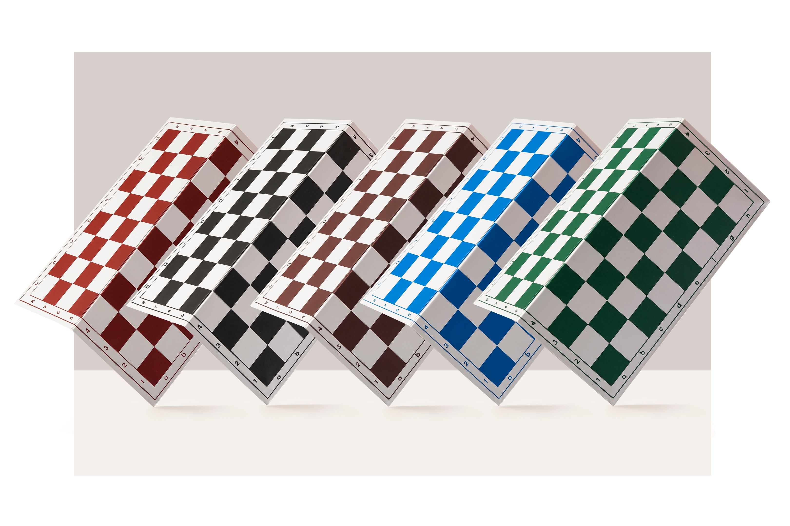 Plastic chess board, foldable, white/brown - Plastic chess board, foldable, white/brown