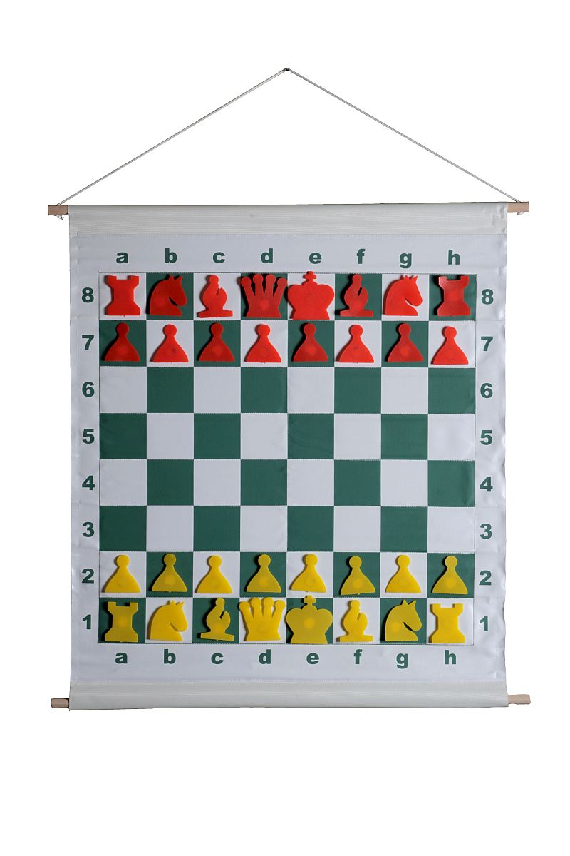 Magnetic Roll-Up Demonstration Chess Set 27" (68 cm) - board + pieces + bag - Magnetic Roll-Up Demonstration Chess Set 27" (68 cm) - board + pieces + bag