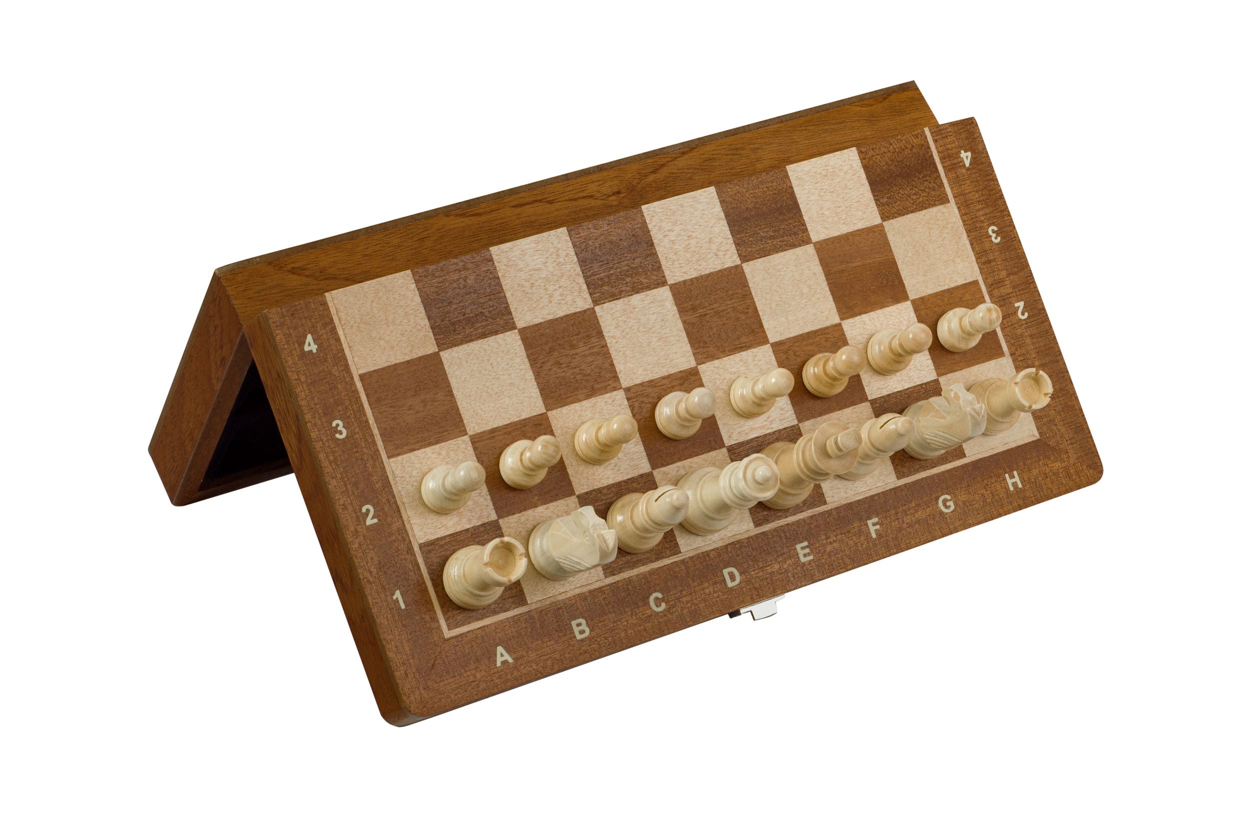 Magnetic CHESS SET 31cm (mahogany/maple) - Magnetic CHESS SET 31cm (mahogany/maple)