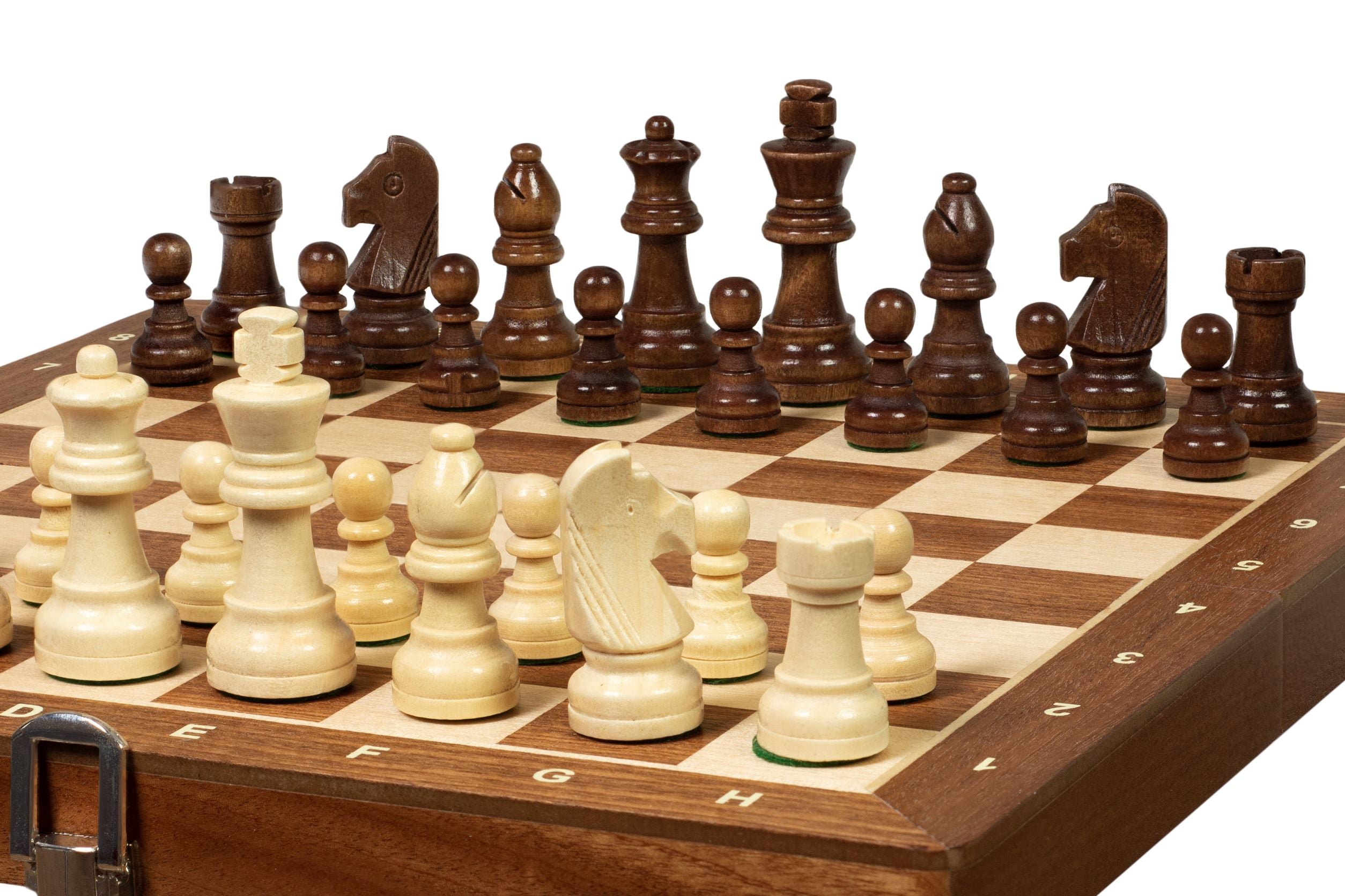 Sunrise Tournament wooden chess set No. 3 (30 x 30 cm) sapele / maple - Sunrise Tournament wooden chess set No. 3 (30 x 30 cm) sapele / maple