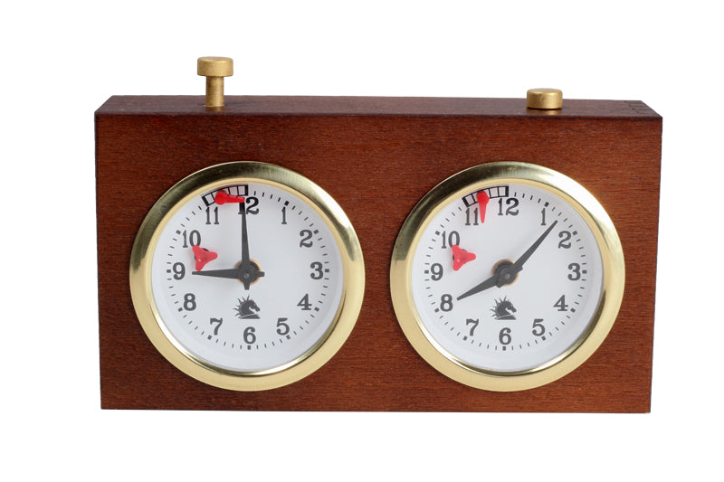 Wooden BHB chess clock without stand – DARK SMALL - Wooden BHB chess clock without stand – DARK SMALL