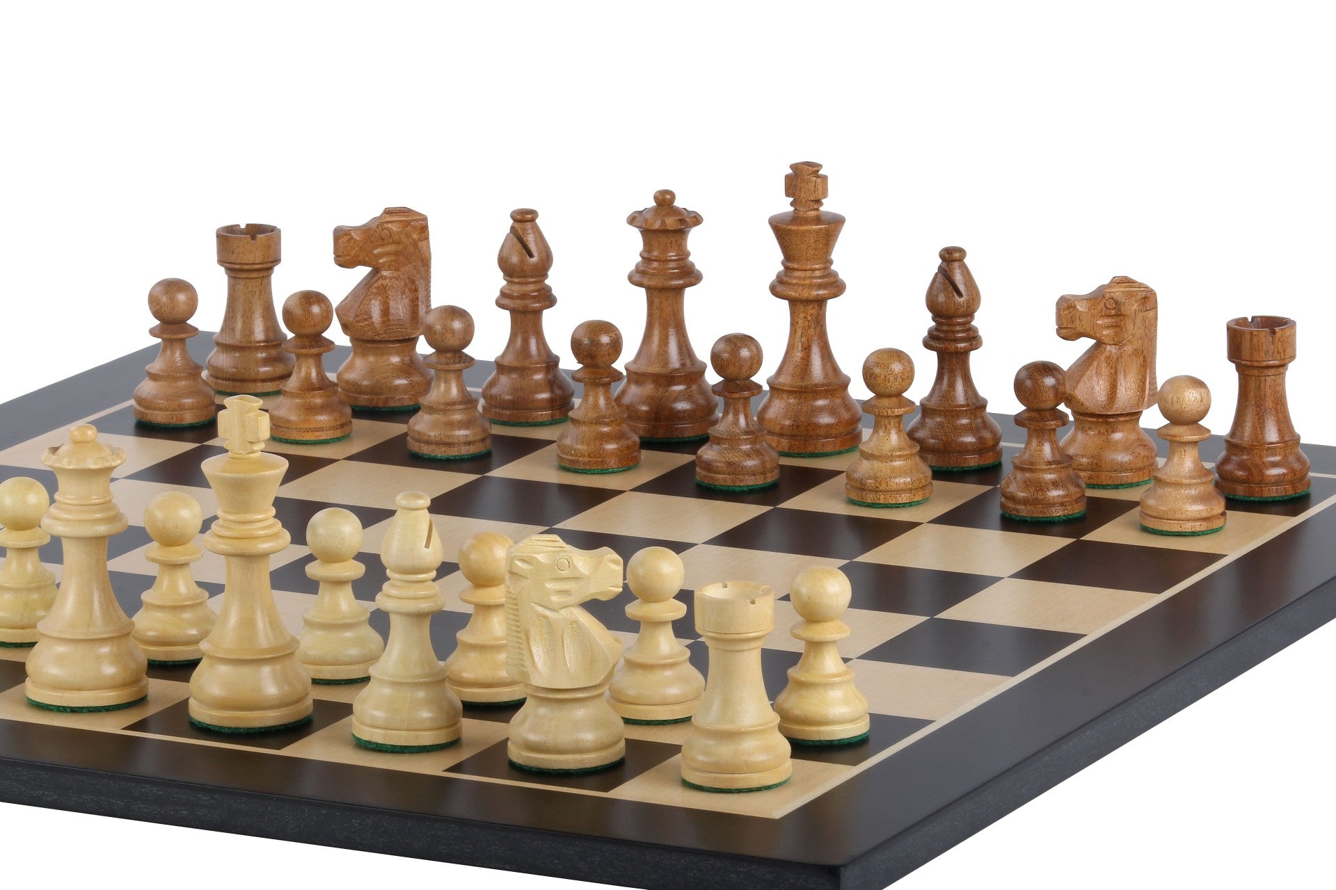 No6 Black Chessboard+ 3.75" French Acacia pieces - No6 Black Chessboard+ 3.75" French Acacia pieces