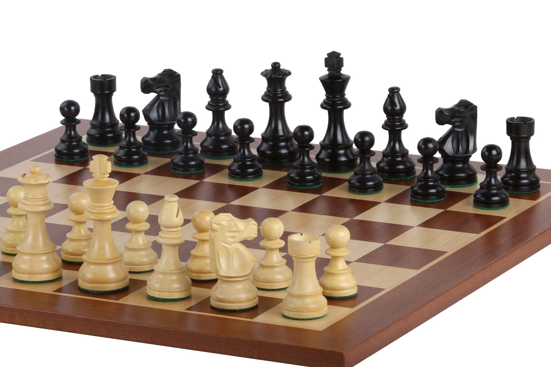 No6 Sapele Chessboard+3.75" French Ebonised pieces - No6 Sapele Chessboard+3.75" French Ebonised pieces