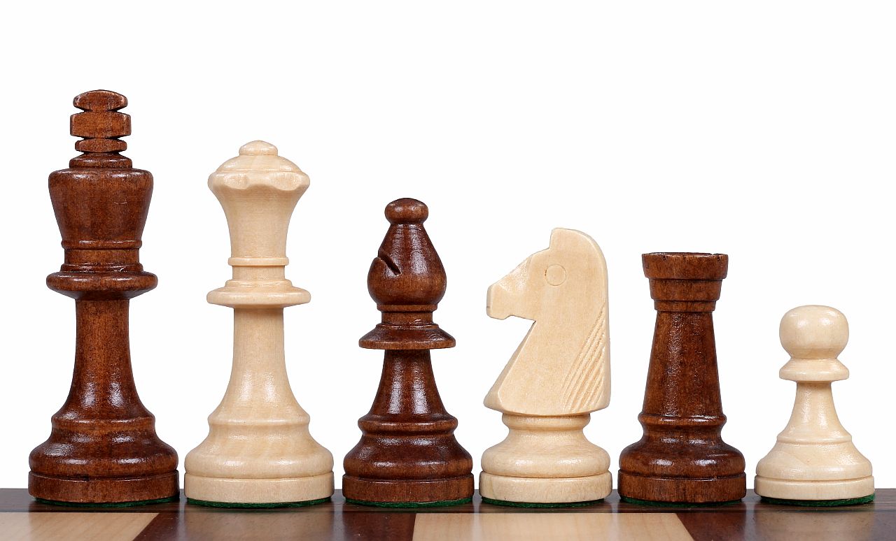 Tournament chess set No. 5 - chessboard 50 mm + Sunrise Staunton 90 mm pieces - Tournament chess set No. 5 - chessboard 50 mm + Sunrise Staunton 90 mm pieces
