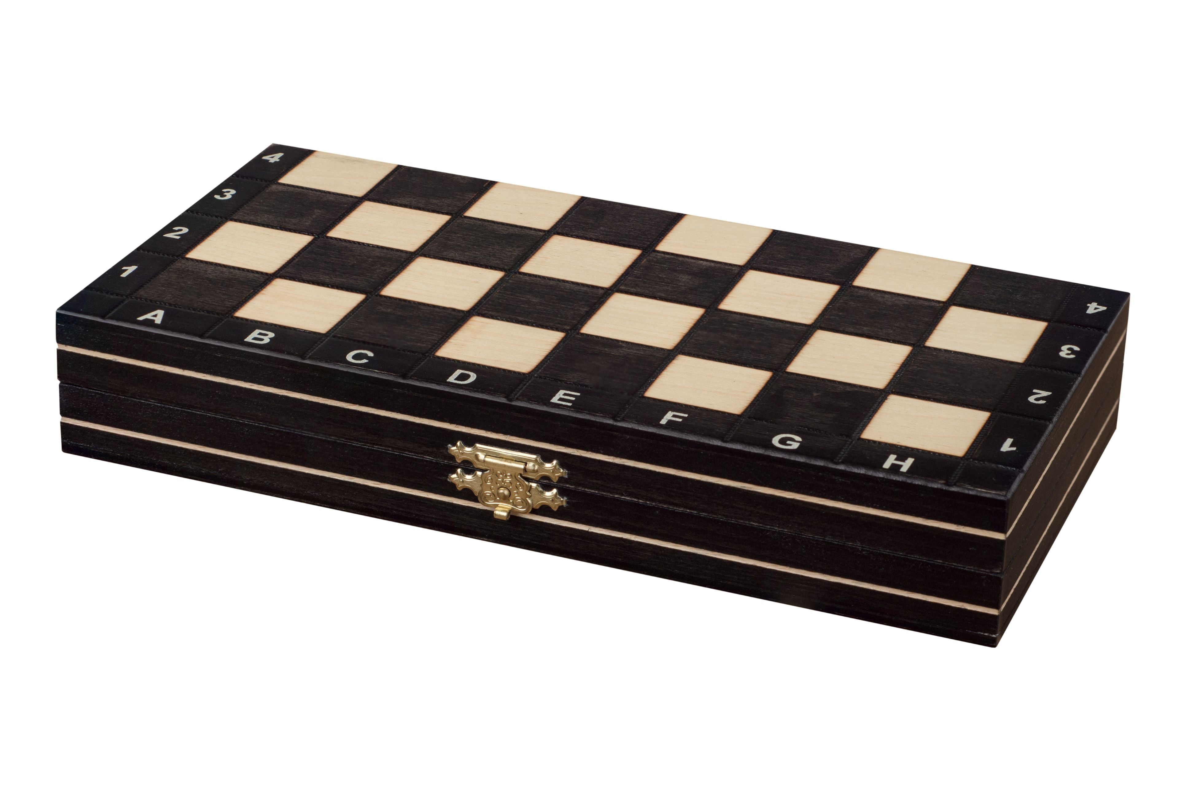 Black Wooden Magnetic Chess Set (27 cm) - Black Wooden Magnetic Chess Set (27 cm)