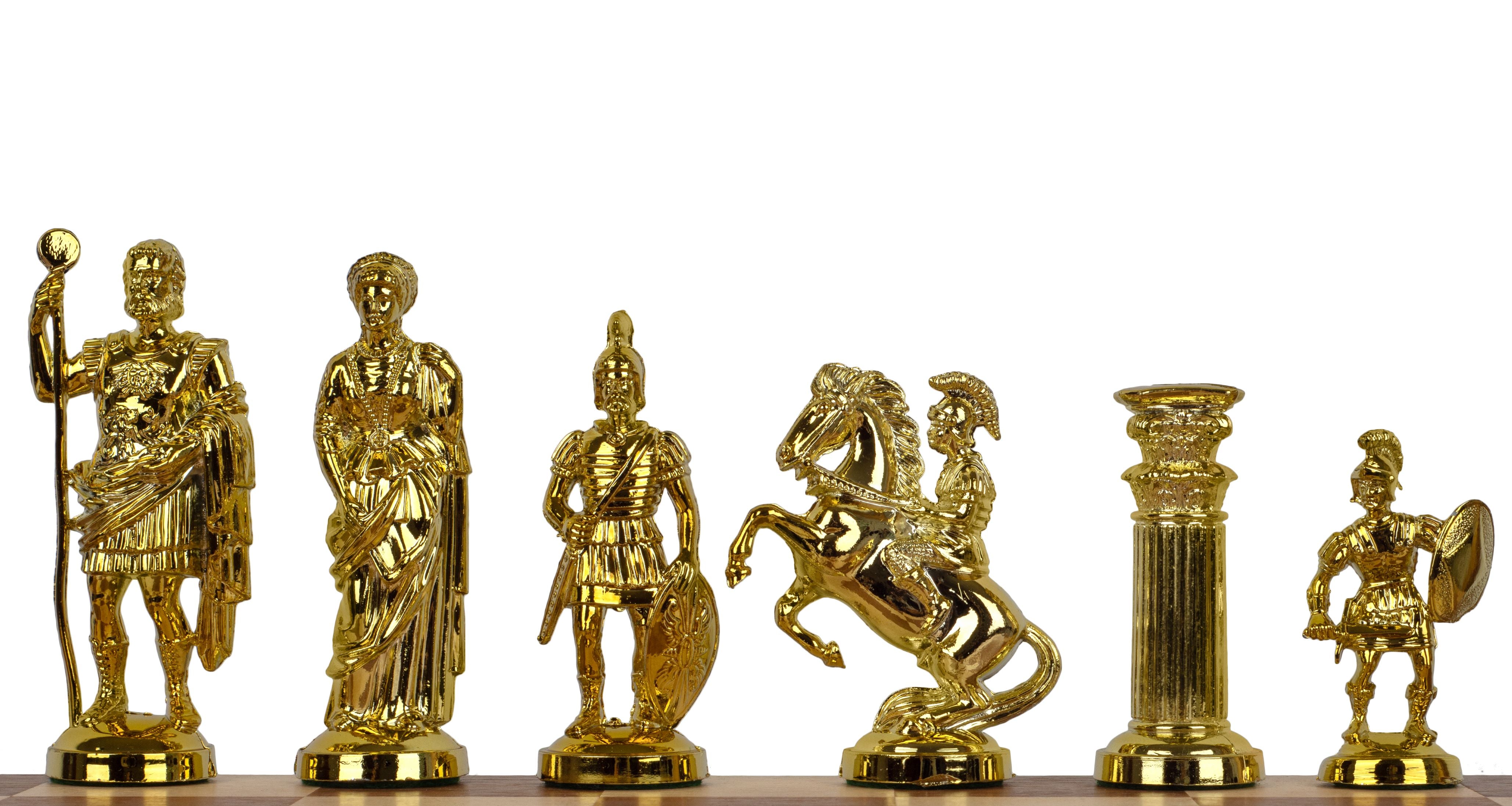 Metallized chess pieces stylized as the Roman Empire, loaded with metal (king 98 mm) - Metallized chess pieces stylized as the Roman Empire, loaded with metal (king 98 mm)