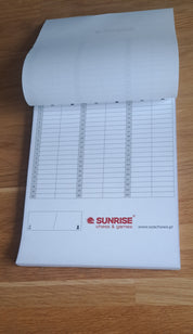 Blocs autocopiativos para anotar partidas - Scorebook (50 partidas)