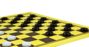Cardboard chess board, yellow/brown