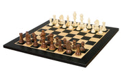 Tournament chess set No. 4 - 40 mm chessboard + Sunrise Staunton 78 mm pieces