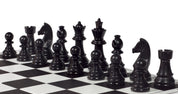 Staunton no 4+ plastic chess pieces, unweighted