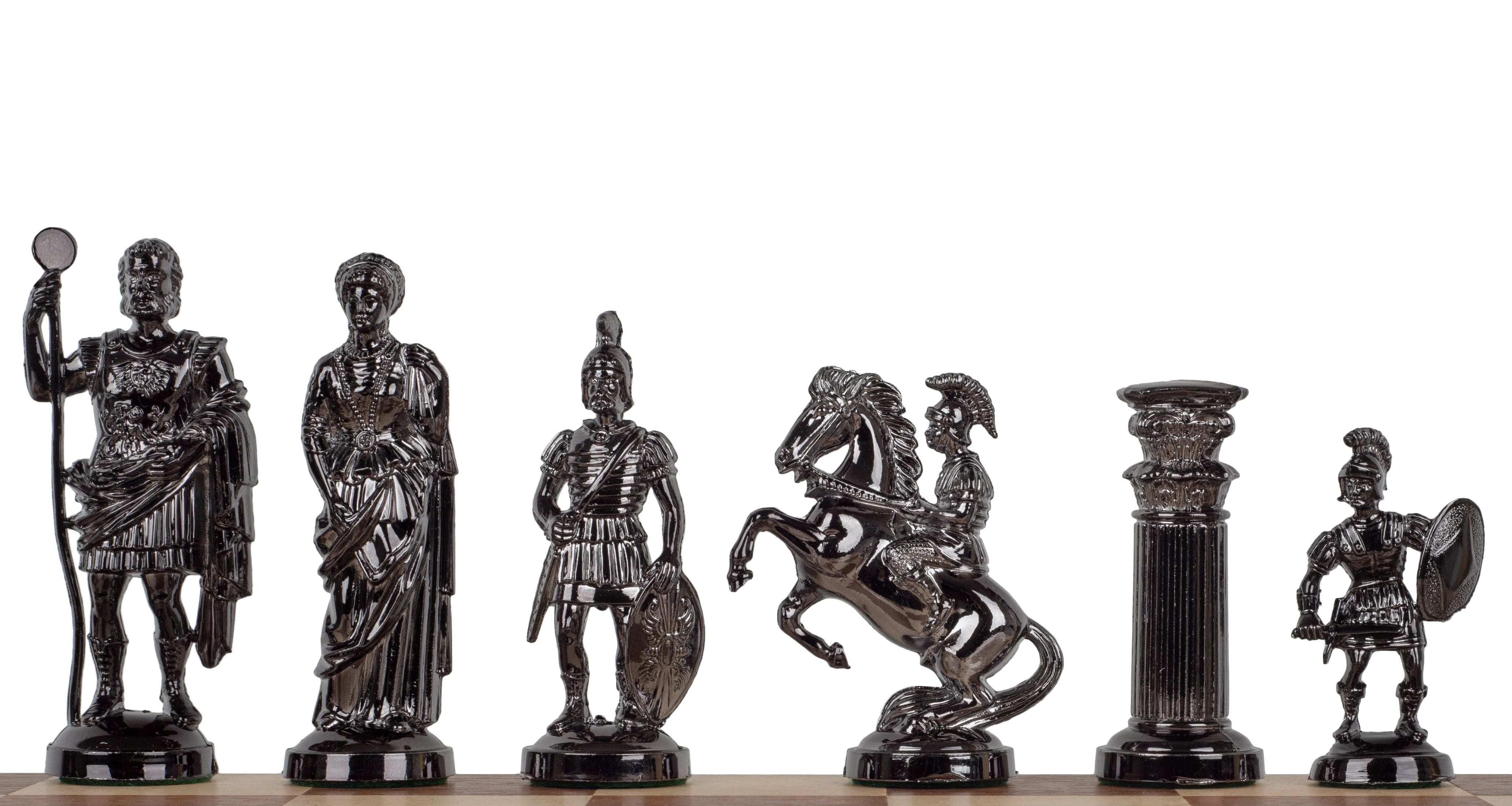 Metallized chess pieces stylized as the Roman Empire, loaded with metal (king 98 mm) - Metallized chess pieces stylized as the Roman Empire, loaded with metal (king 98 mm)