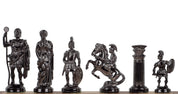 Metallized chess pieces stylized as the Roman Empire, loaded with metal (king 98 mm)