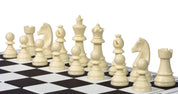 Staunton no 4+ plastic chess pieces, unweighted
